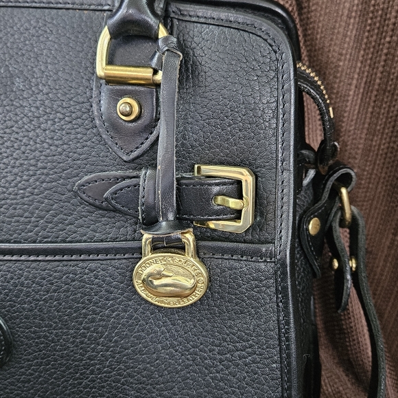 Vintage Dooney and Bourke AWL Double Buckle Satchel - Black - Picture 4 of 16